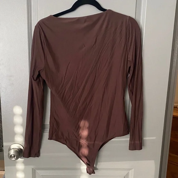 Abercrombie & Fitch Chocolate Long Sleeve Bodysuit - Picture 3 of 3